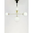 thumbnail image 3 of Maxim 26037SWSBRBK 15 in. Vesper Five-Light Suspension Pendant Ceiling Light, Satin Brass & Black, 3 of 6
