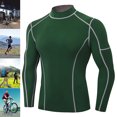 thumbnail image 3 of Hombres Camisas deportivas Camiseta de manga larga Cuello alto Rendimiento deportivo de secado rápido, 3 of 7