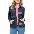thumbnail image 3 of Turtle Bay New York Women's Button Front Classic Denim Jacket with front pocket, 3 of 5