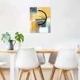 thumbnail image 2 of Grey and White Wall Art for Bathroom Black Yellow Geometric Aesthetic Canvas Wall Art Wall Paintings Home Decor Modern Wall Pictures for Living Room Bedroom Office Ready To Hang,12x16 Inch, 2 of 6