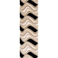 thumbnail image 1 of HomeRoots 354091 2 ft. 3 in. x 7 ft. 6 in. Runner Wool Black & Beige Area Rug, 1 of 1