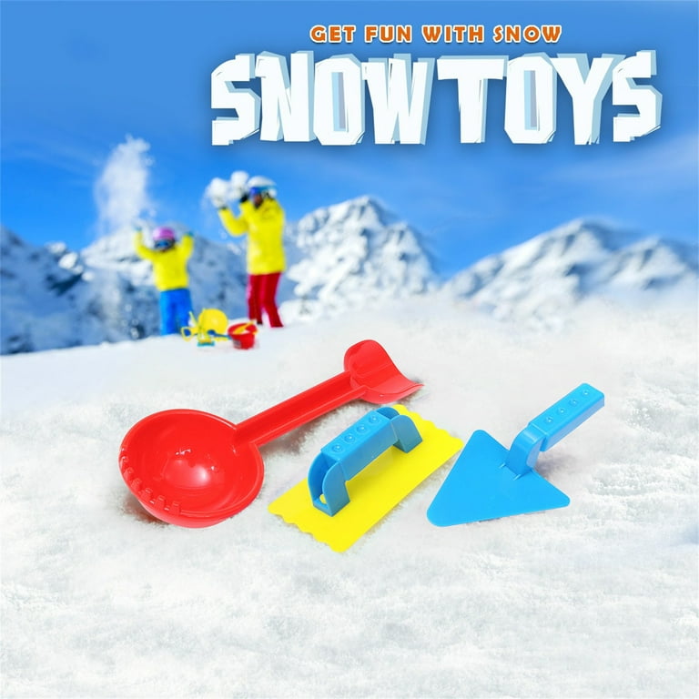 keusn set a snowballs for kid snow play build snow set maker snowman kit  building fort outdoor toys 