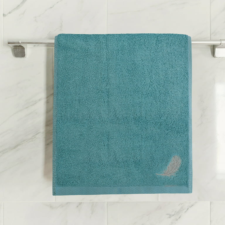 Piccocasa Cotton Hand Towels Embroidered Face Towel Soft And Absorbent Hand  Towel 2 Pcs Teal Blue 16x30 : Target