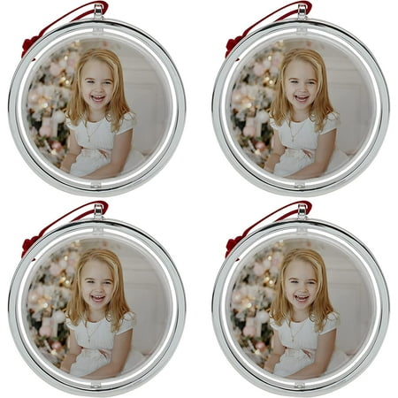 Fine Photo Gifts Spinning Photo Ornament - Pack of 4