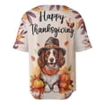 thumbnail image 2 of Happy Thanksgiving Brittany Spaniel Welcome Thankful Fall Autumn Pumpkin All Over Print 3D Baseball Shirt Brittany Dog Lover Gifts Idea Softball Sport - 02021, 2 of 6