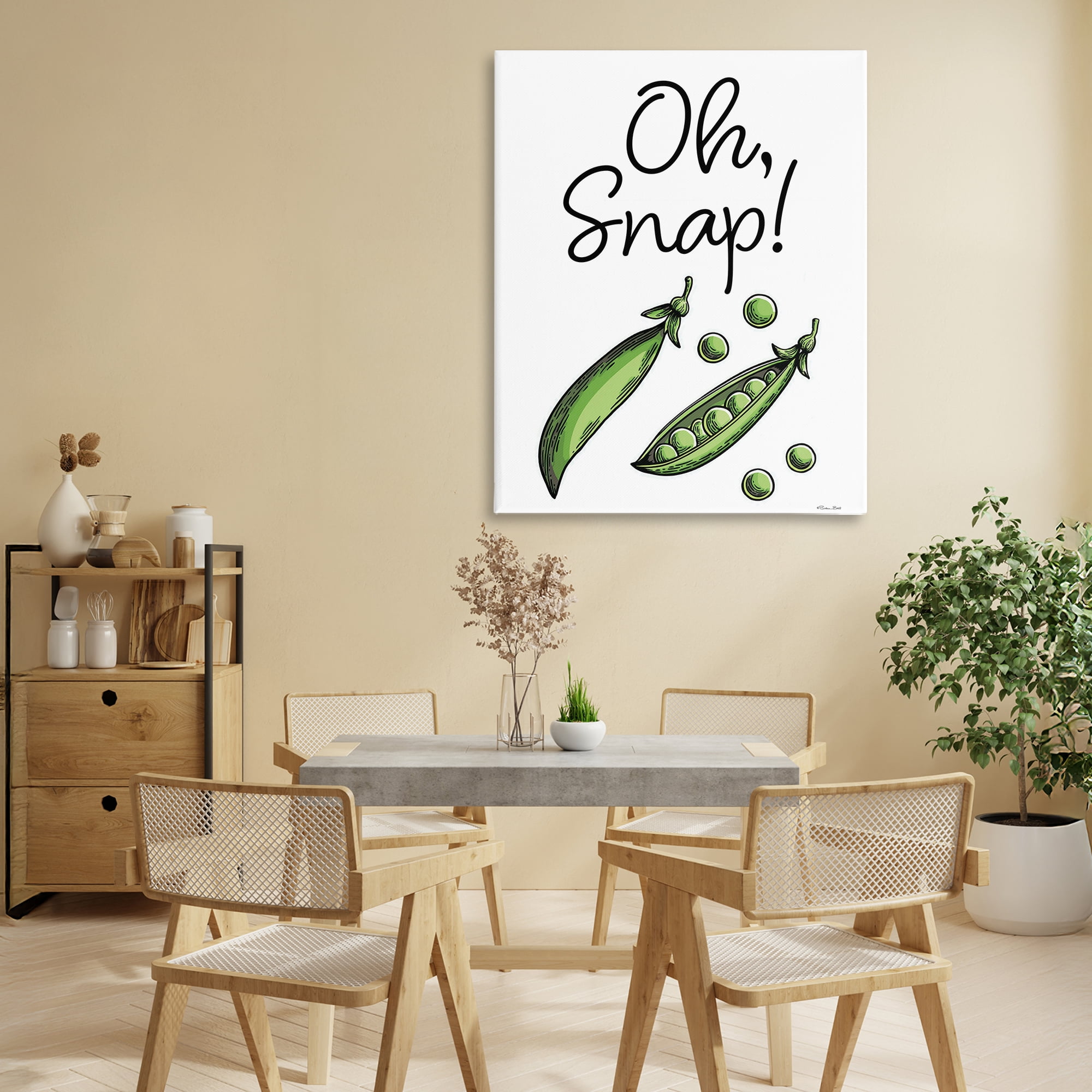 Stupell Industries Oh Snap Peas Canvas Wall Art, design by Susan Ball