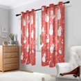 thumbnail image 2 of Yayeee Window Curtains Set of 2 for Living Room Light Filtering 63"x52", Red Snowman, 2 of 7