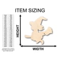 thumbnail image 2 of Unfinished Wood Witch Shape - Craft - up to 46" DIY 42" / 3/4", 2 of 3