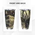 thumbnail image 3 of Uemuo Epic Dragon Skull Scene Print Travel Coffee Mug ,20oz Double-walled Car Cup ,Stainless Steel Insulated Tumbler Leak-proof Travel Cup Reusable Straw Car Cup-Straw Three-piece Set, 3 of 8