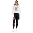 thumbnail image 5 of Popfunk Happy Holidays from Dora and Boots Women's Cropped Hoodie Pullover Sweatshirt, White, Medium, 5 of 5