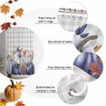thumbnail image 6 of Shower Curtains for Bathroom-72"x72",Thanksgiving Blue Pumpkins Waterproof Bath Curtain Grommet Shower Curtain Set, 6 of 7