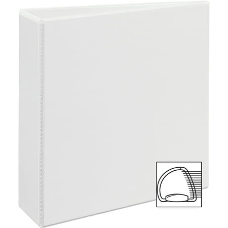 Avery Durable View Binder w/Nonlocking EZD Rings, 11 x 8 1/2, 3" Cap, White