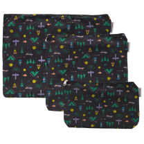 LIFE IS GOOD Travel Pouch Set - 3 Piece Lightweight Space Saving Storage Bag - Luggage Organizer, Travel Essentials