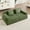 Green, variant on Modular 2 Seat Loveseat Boneless Sofa, Cloud Sectional Couch with Deep Seat, Modern Modular 2-Seat Sofa Couch with Throw Pillows Corduroy Fabric Black
