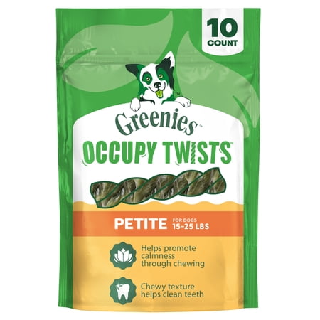 Greenies Occupy Twists Natural Dog Treats Petite Size, Chicken Flavor, 8.75 oz. Pack, 10 Count