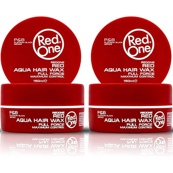 4 X Red One Maximum Control Red Aqua Hair Wax 150ml
