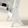 thumbnail image 3 of Freestanding Mirrored Jewelry Box with Parisian-Style Legs, Shelves, Built-In Mirror, and LED Lights, 3 of 5