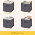 thumbnail image 6 of Norcho Foldable Fabric Storage Cubes with Handles, Decorative Closet & Shelf Storage Bins, 11 Inch, Gray, 6-Pack, 6 of 6