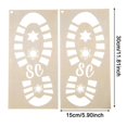 thumbnail image 2 of Christmas Santa Footprint Stencil Reusable Painting Template for Wall Window Snowflake, 2 of 4