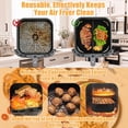 thumbnail image 3 of Silicone Air Fryer Liner, 3 PCS 9 Inch Square Air Fryer Basket Liners,Silicone Tray, Air Fryer Inserts for 6 to 9 QT, Reusable Air Fryer Accessories for Cosori Philips Ninja Oven Microwave, 3 of 8