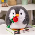 thumbnail image 2 of UQVIY Rose Penguin Stuffed Animal Plush Cute Rose Penguin Toy Gifts for Valentine's Day, Birthdays, and Anniversaries, 7.8 in, 2 of 14