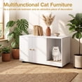 thumbnail image 4 of Vebreda Wooden Cat Litter Box Enclosure Hidden Litter Box Furniture with Scratching Board, Versatile Use, Ultimate Privacy & Cleanliness, 4 of 10
