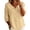 Button decoration summer tops-Yellow, variant on Homenesgenics Going Out Tops for Women Plus Size Collared Shirt Casual Short-Sleeve Half-Button Summer Yellow M
