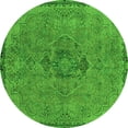 thumbnail image 1 of Ahgly Company Indoor Round Abstract Green Modern Area Rugs, 3' Round, 1 of 4