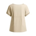 thumbnail image 5 of GUACER Womens Eyelet Lace Crew Neck Tops Short Sleeve Hollow Out Boho Blouses Summer Relaxed Fit Shirts, 5 of 5