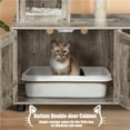 thumbnail image 7 of Yaheetech Litter Box Enclosure with Condo, Perch, Scratching Posts, Greige/Beige, 7 of 7