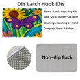 thumbnail image 3 of DIY Latch Hook Rug Kits Cartoon Butterfly and Yelloe Sunflower Stamped Non-slip Mat Crocheting Yarn Hook and Latch Emboridery Tapestry for Home Floor Decor and Pet Warm Cushion 52x38cm(96), 3 of 7