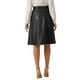 thumbnail image 3 of Falda Midi Lápiz de Cuero Sintético A-Line de Cintura Alta Vintage para Mujeres INSPIRE CHIC S Negro, 3 of 6