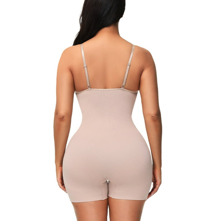 KROYWEN Fashion Women's High Waisted Seamless Firm Triple Control Butt  Lifter Bodysuit Body Shaper Shorts Plus Size Thigh Slimmer Tummy Control