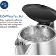 thumbnail image 3 of 1.7L Stainless Steel Electric Tea Kettle, BPA-Free Hot Water Kettle with LED Light, Auto Shut-Off and Boil-Dry Protection, 1500W Fast Boil, 3 of 5