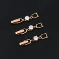 thumbnail image 5 of Necklace Bracelet Extenders, 3Pcs Rose Gold Plated Crystal Rhinestone Foldover Extension Clasp Set for Women, 5 of 6