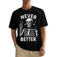 thumbnail image 2 of GENTS BLISS Heavyweight Graphic T-shirts Halloween Tee Skull Ghosts Tee Funny Casual Shirts Size XS-3XL, 2 of 7