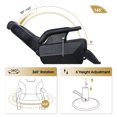 thumbnail image 5 of BarberPub Hydraulic Barber Chair Salon, Faux Leather Beauty Chair Spa Styling Equipment Black 8702, 5 of 8