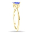 thumbnail image 3 of SZUL Women's Pear Shaped Tanzanite and Diamond Tierra Ring in 10K Yellow Gold, 3 of 5