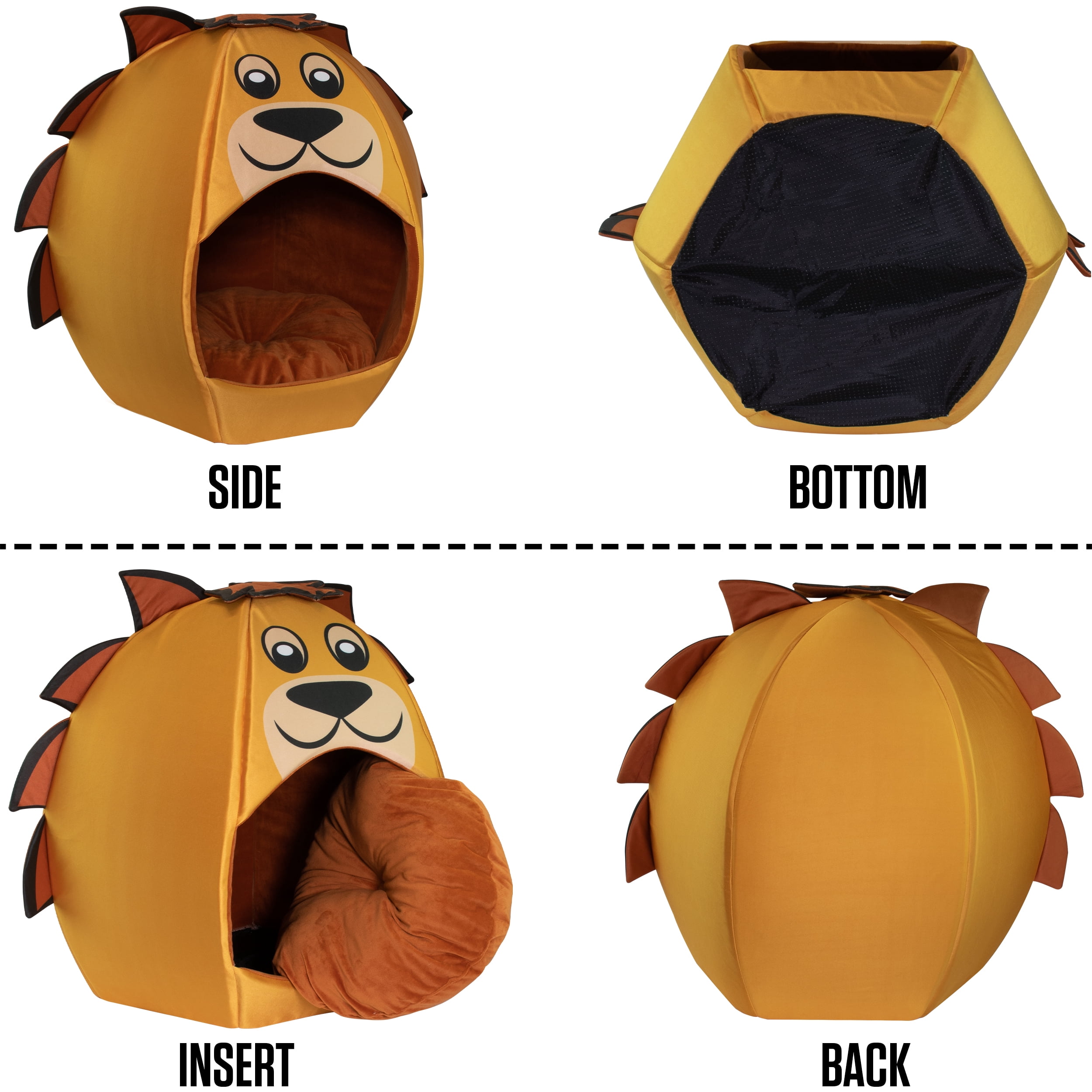 Maccabi Art Lion- Igloo Pet Bed for Dogs, Cats - Medium