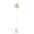 thumbnail image 3 of Modway Ayla Marble & Metal Floor Lamp with Cone Shade in Satin Brass, 3 of 3