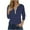 Dark Blue, variant on Sevevn Women's Fashion Stripe Printed Short 3/4 Sleeve Button Loose Blouse V-Neck Casual Tops Watermelon Red S Christmas Gift
