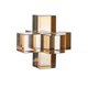 thumbnail image 2 of Champagne Crystal Cross Figurine, 90MM Collectible Glass Cross Ornament Gift, 2 of 4
