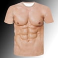 thumbnail image 4 of T-shirt Musclet Imprimé Numérique Graphique 3D Homme Noël Halloween abs Poitrine Cheveux m, 4 of 6