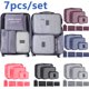 thumbnail image 2 of Bolsa de almacenamiento de viaje de gran capacidad para equipaje, organizador de clasificación de ropa, estuche, Cubo de embalaje de zapatos, 7/6 piezas, 2 of 4