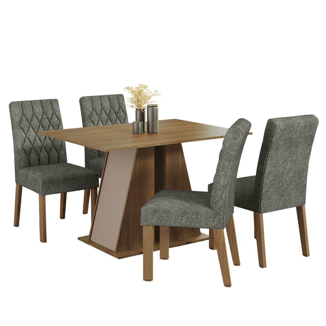 Juego de Comedor Mesa y 4 Sillas Madesa Oxford Gisele MCS