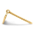 thumbnail image 4 of 14K Yellow Gold Ring Band Themed Dangle Heart, Size 6, 4 of 5