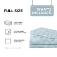 thumbnail image 4 of Comfort Spaces Full Sheet Set, Flannel Bed Sheets Full, 100% Cotton Bed Sheets Set with Deep Pocket, 4-Piece Snowflakes Blue, 4 of 7