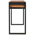 thumbnail image 3 of vidaXL Desk with 2 Drawers 140x40x75 cm Teak Wood, 3 of 5