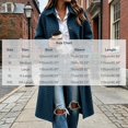 thumbnail image 3 of Cmfcve Womens Gingham Plaid Long Overcoat Button Front Business Casual Coat Fall Winter Collared Outerwear, 3 of 7