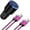 Black+Pink, variant on Hootek Car Charger Dual Port USB Car Charger Adapter 4.8A USB-C Fast Charging 2 Port Car Charger with 2 Pack 6FT Charging Cable Cord Type C Cable Nylon Braided for Samsung Android , Black+Blue